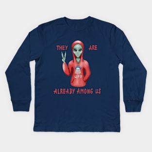 They are already among us. Kids Long Sleeve T-Shirt